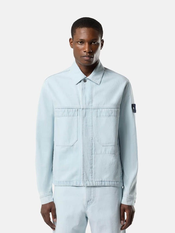 4100006 Indigo Denim-Ultra Bleached Coach Jacket