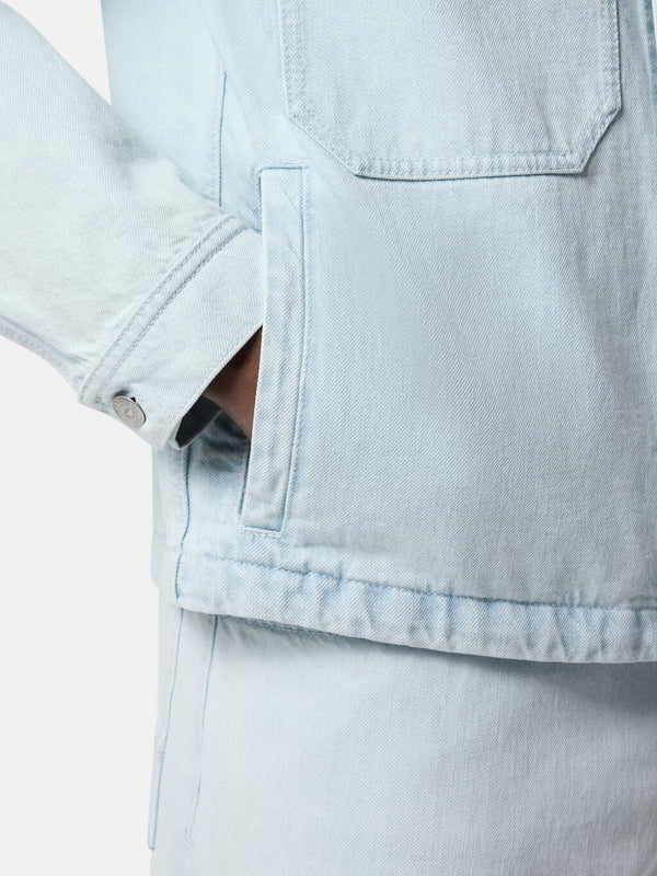 4100006 Indigo Denim-Ultra Bleached Coach Jacket