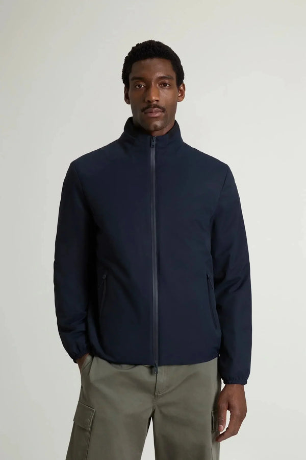 Padded Sailing Bomber Jacket in Two-Layered Fabric