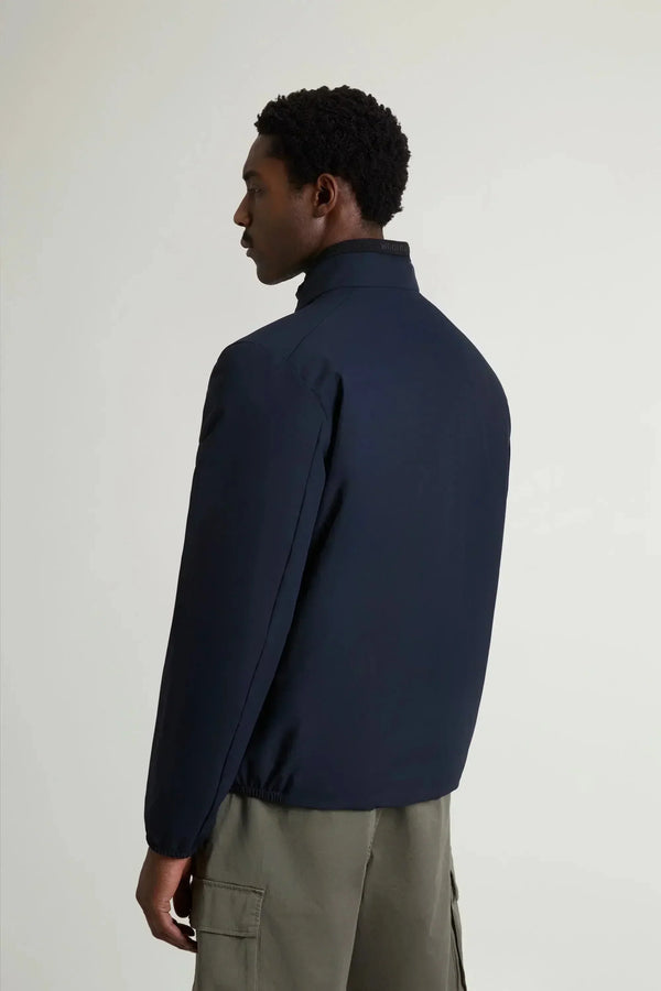 Padded Sailing Bomber Jacket in Two-Layered Fabric