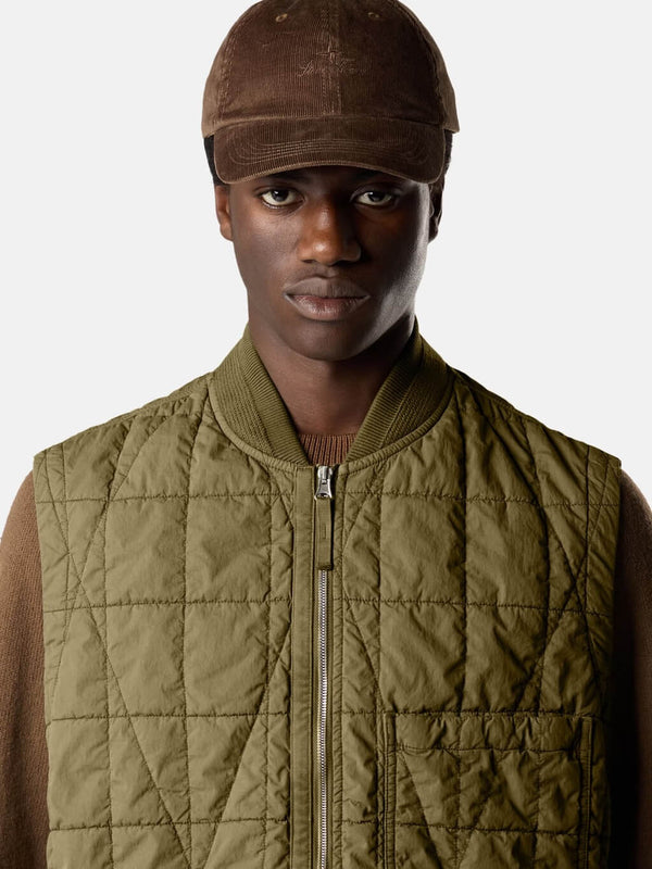 G100001 Quilted Vest in Cotton Nylon Canvas