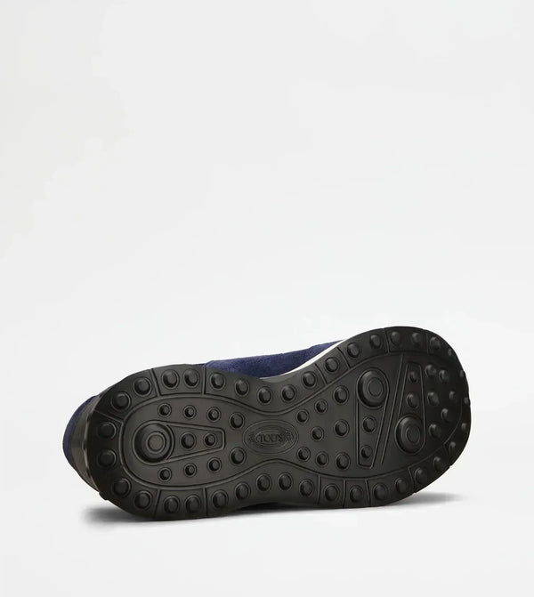 Sneakers in Leather and Fabric