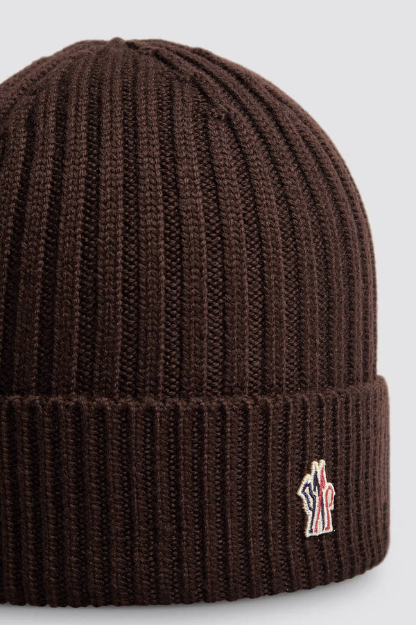 Ribbed Knit Wool Beanie