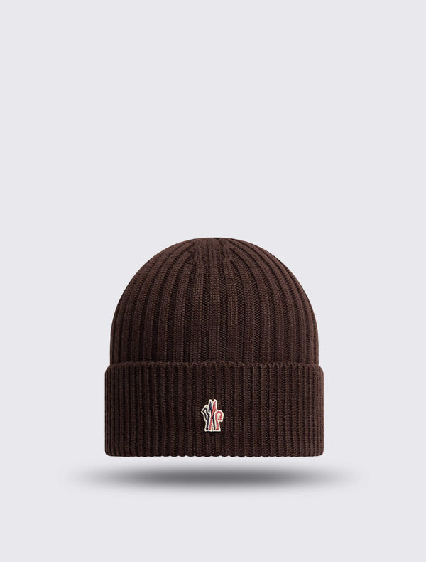 Ribbed Knit Wool Beanie