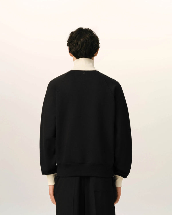 Jacket in Loopback Light Fleece Contrasted Details