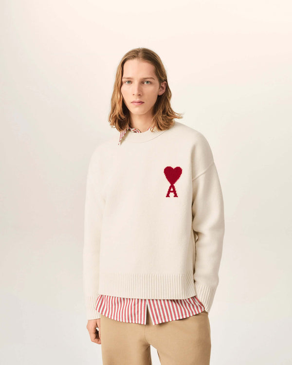 Sweater in Felted Merino Wool Knit