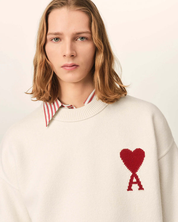Sweater in Felted Merino Wool Knit