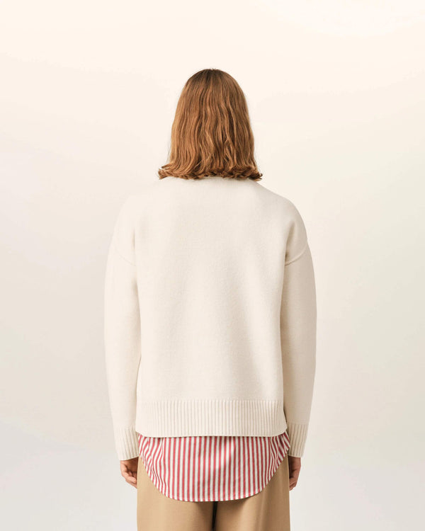 Sweater in Felted Merino Wool Knit