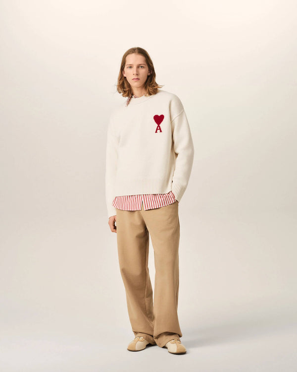 Sweater in Felted Merino Wool Knit