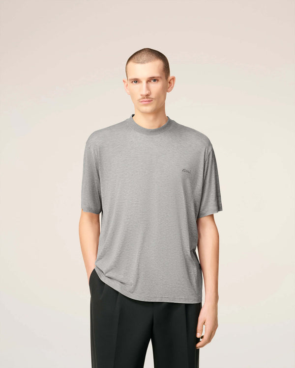 T-Shirt in Mercerized Cotton and Silk