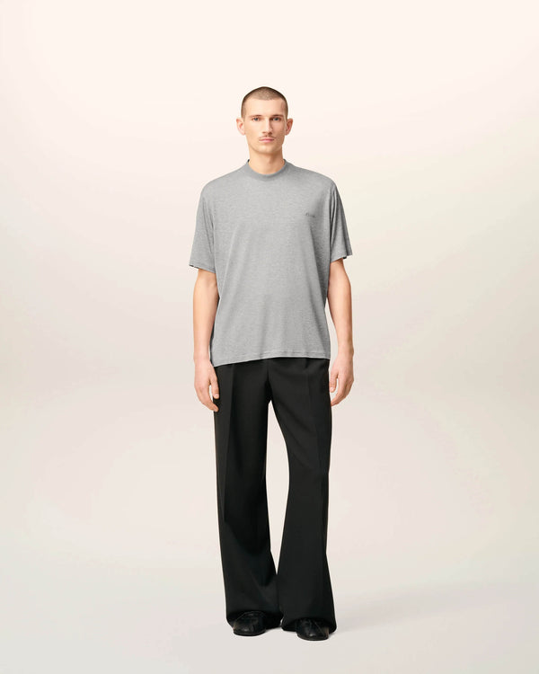 T-Shirt in Mercerized Cotton and Silk