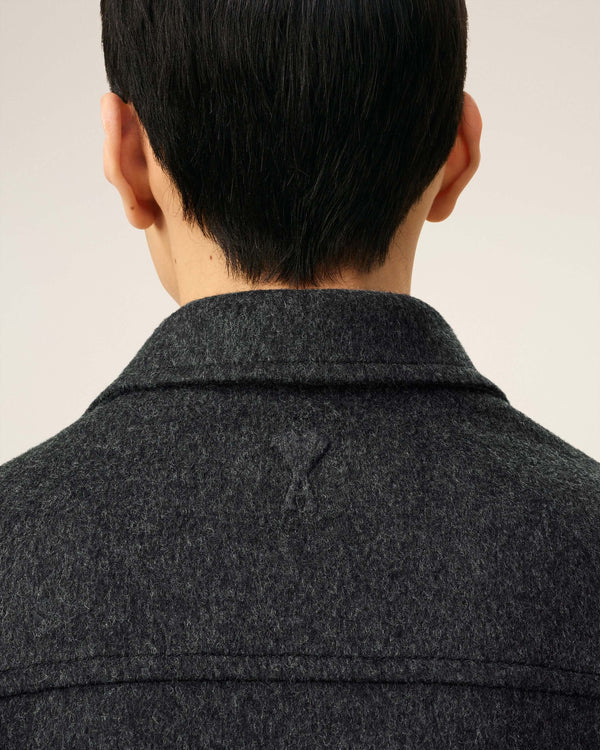 Trucker Jacket in Double-Faced Bicolour Wool