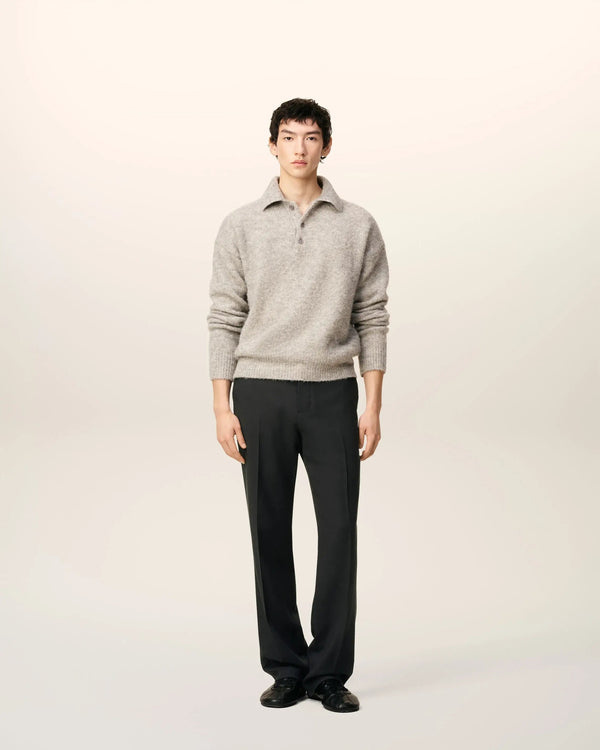 Wool Straight Trousers