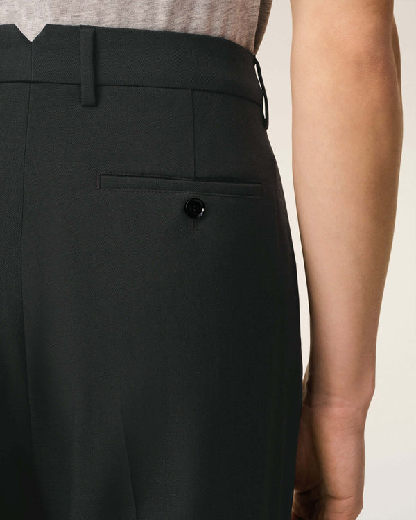 Wool Straight Trousers