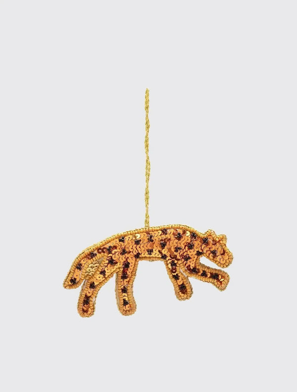 Festive Leopard Ornament