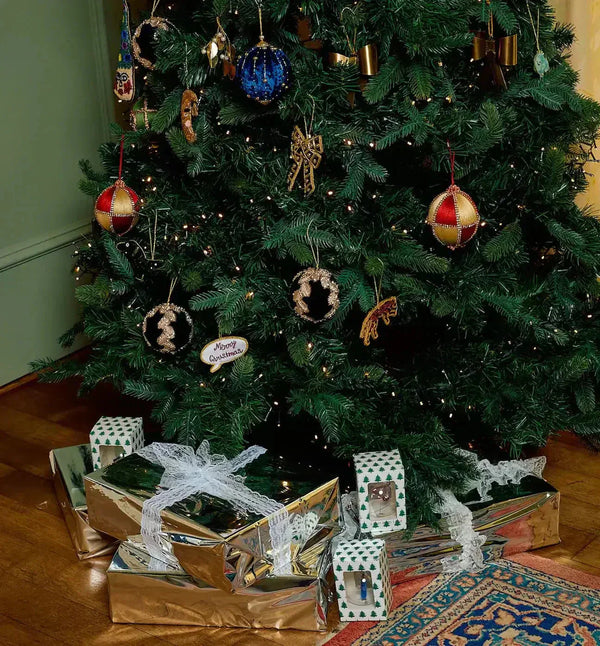 Festive Leopard Ornament