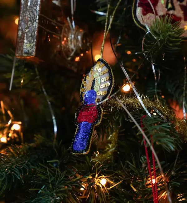 Glittery Holy Night Ornament