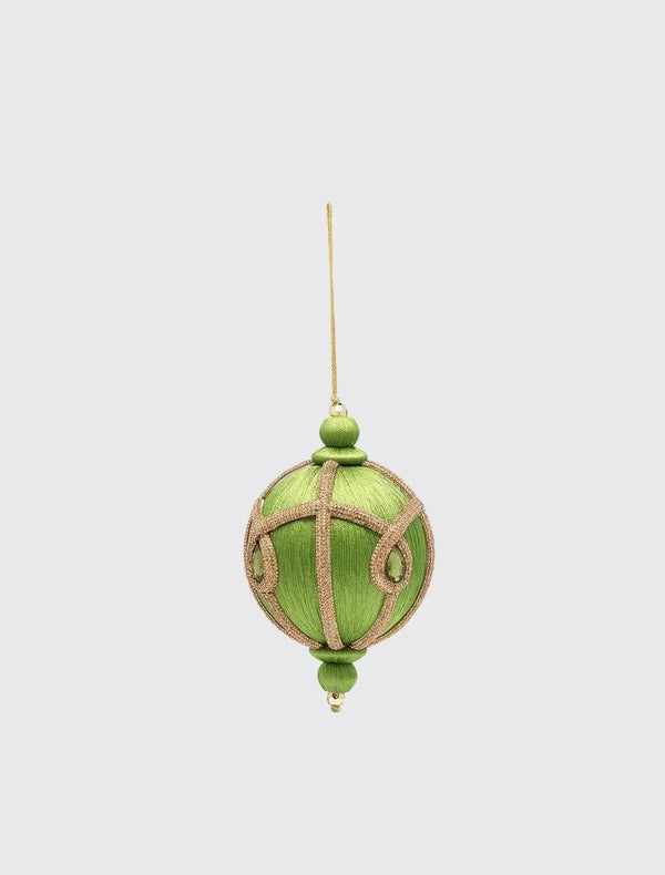 Golden Fern Ornament Green