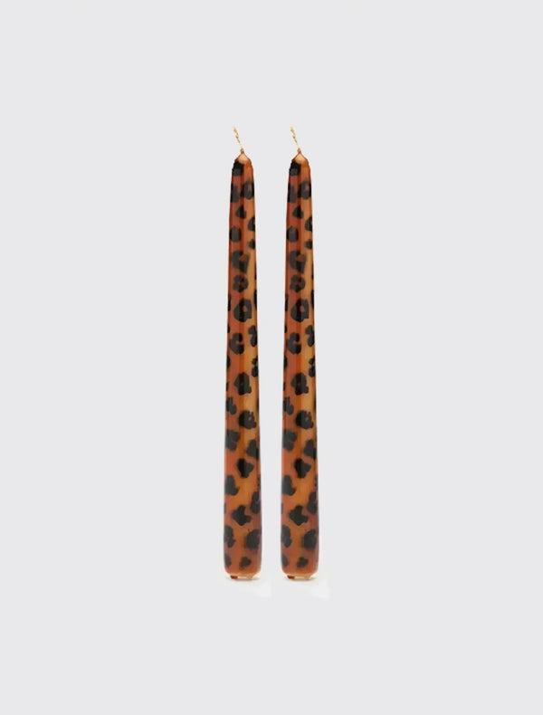 Leopard Candle Set of 2