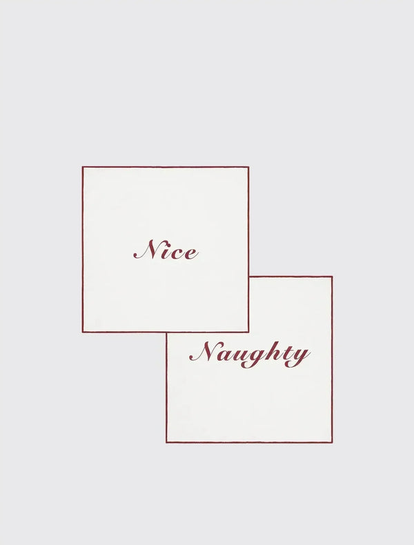 Naughty & Nice Napkin Set of 2