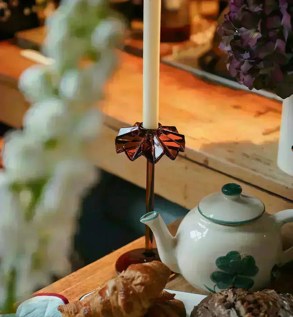 Tall Frilly Candle Holder