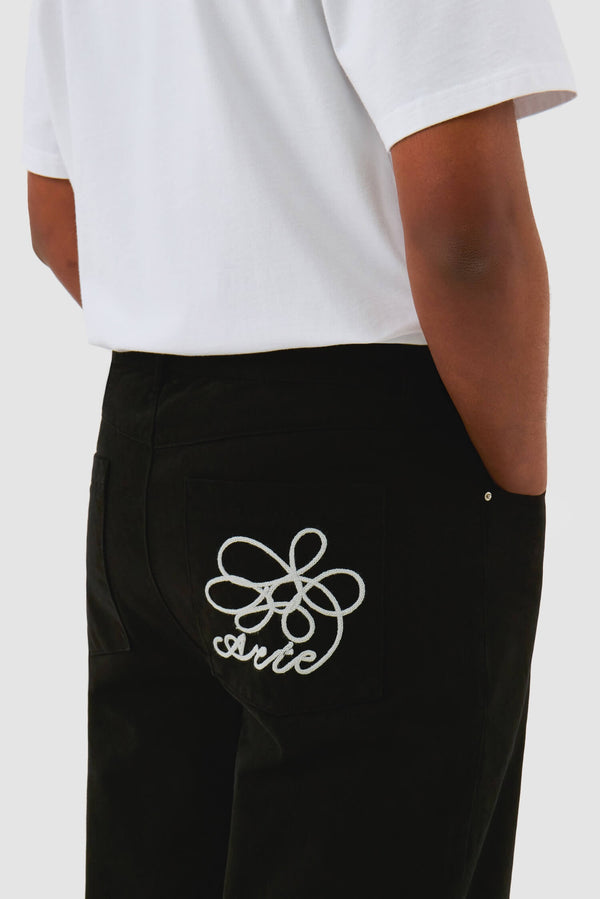 Embroidery Pocket Pants