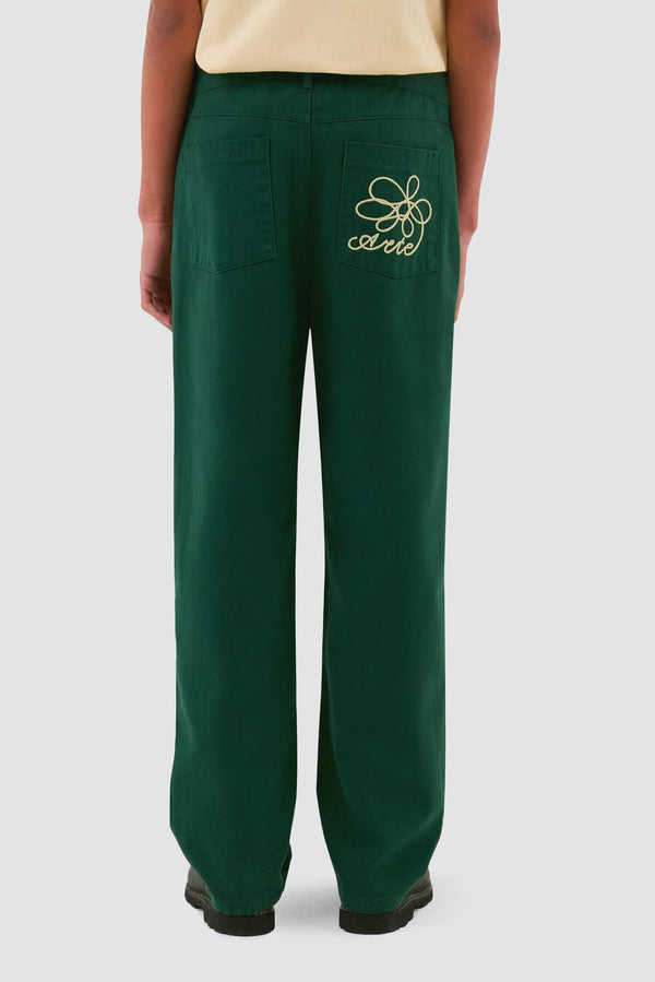 Embroidery Pocket Pants