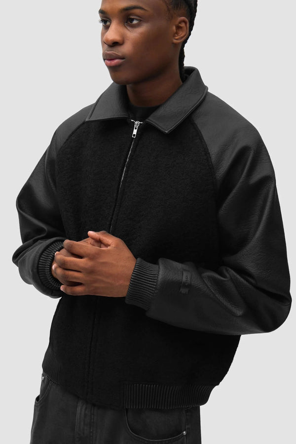 Leather Varsity Jacket
