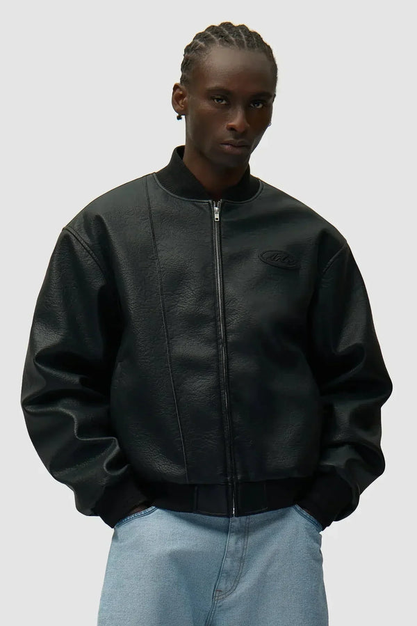 Leather Varsity Jacket