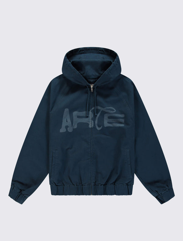 Stencil Canvas Hooded Jacket