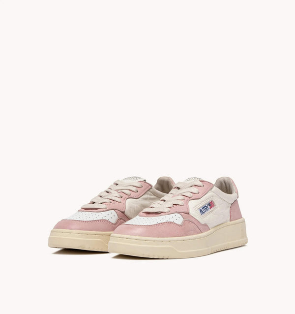 Medalist Low Bicolor Sneakers in Washed Goatskin