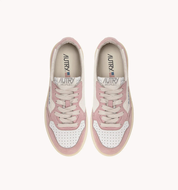 Medalist Low Bicolor Sneakers in Washed Goatskin