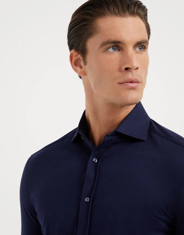 Basic Fit Shirt in Cotton Piqué