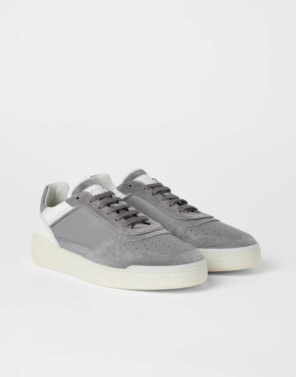 Basket Sneakers in Calfskin and Suede
