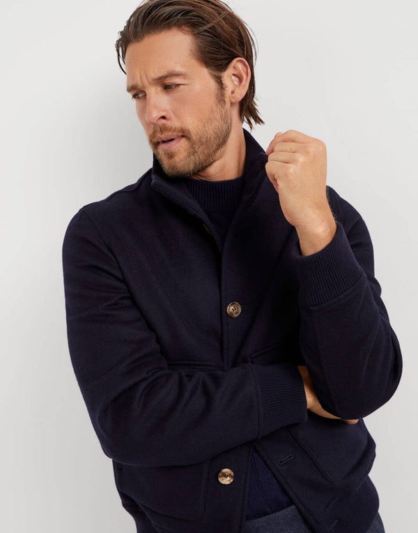 Double Beaver Bomber Jacket in Wool