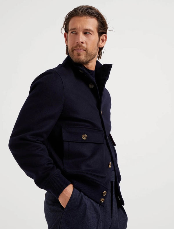 Double Beaver Bomber Jacket in Wool