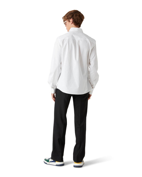 Embroidered Orange Oxford Shirt