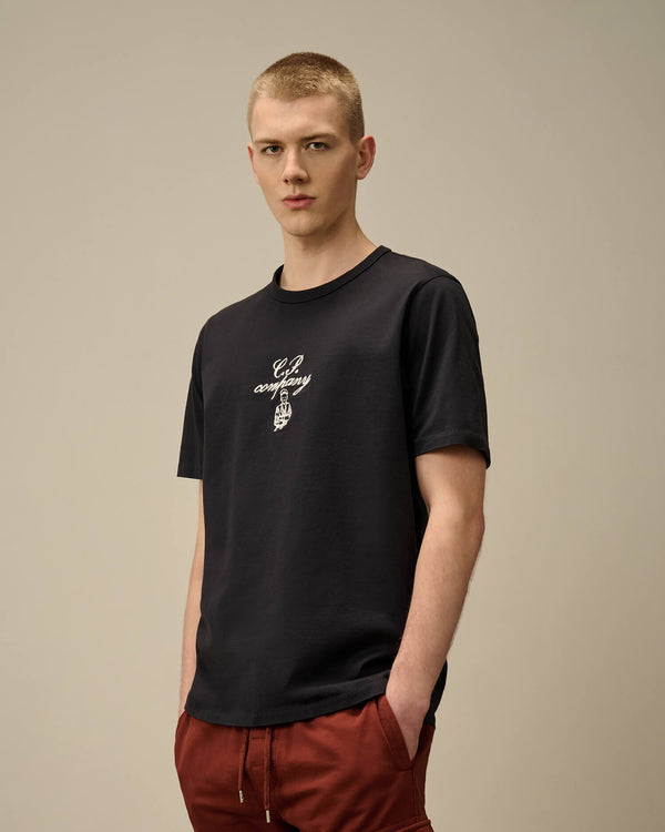 30/2 Mercerized Jersey Twisted Embroidery T-Shirt