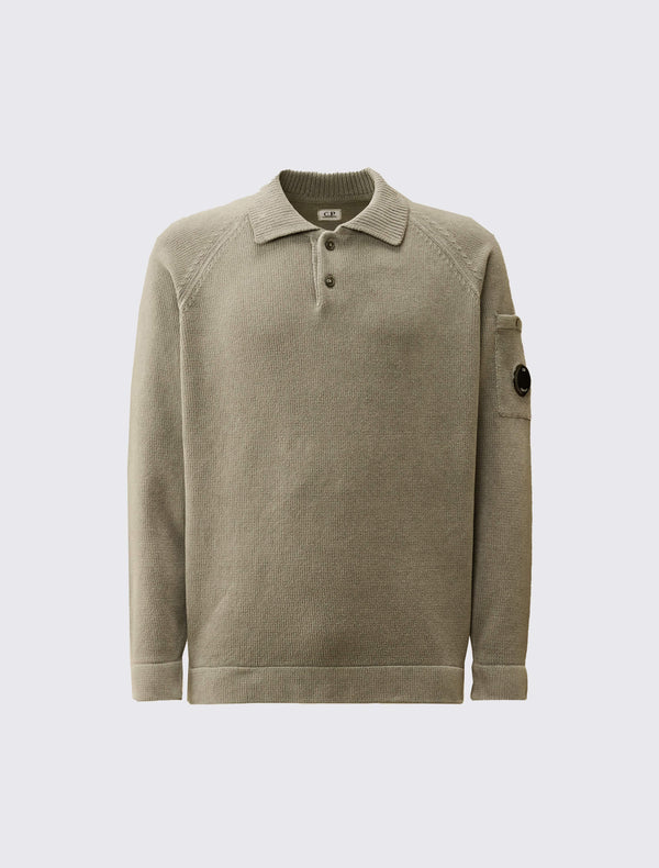 Chenille Cotton Polo Knit