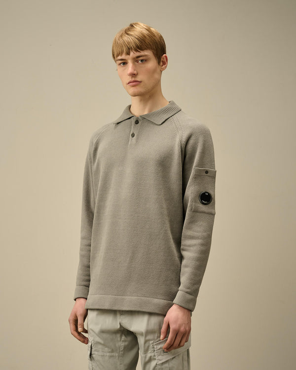 Chenille Cotton Polo Knit