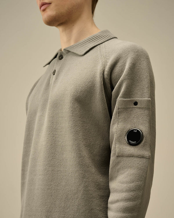 Chenille Cotton Polo Knit