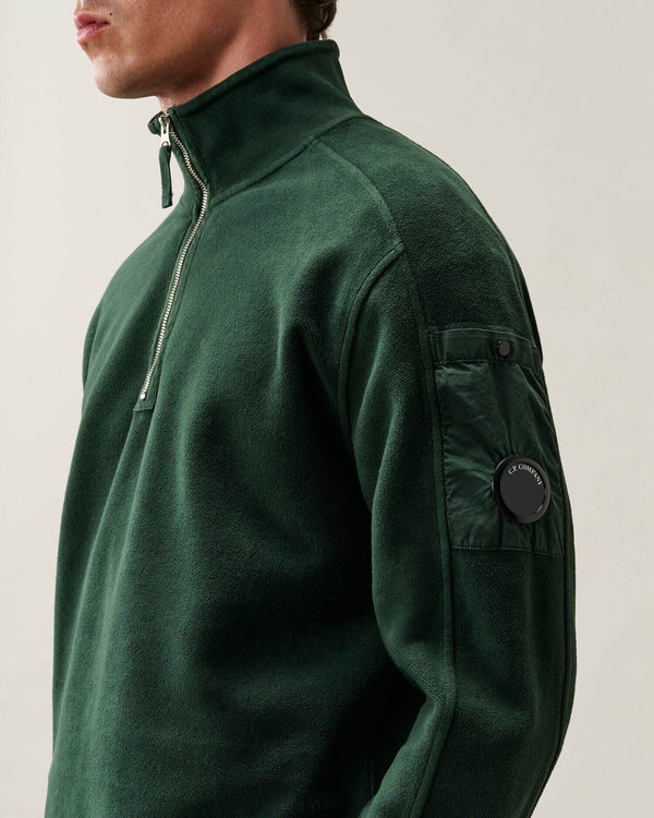 Brushed Emerized Half Zip Lens Sweatshirt