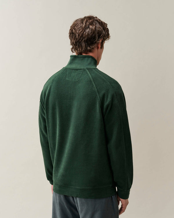 Brushed Emerized Half Zip Lens Sweatshirt
