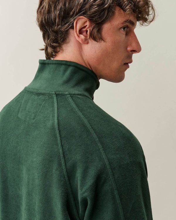 Brushed Emerized Half Zip Lens Sweatshirt