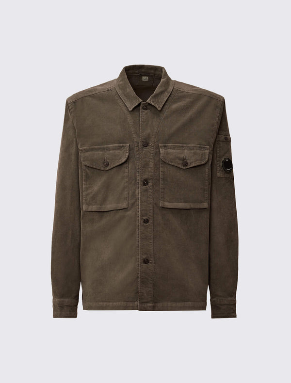 Corduroy Lens Button Overshirt