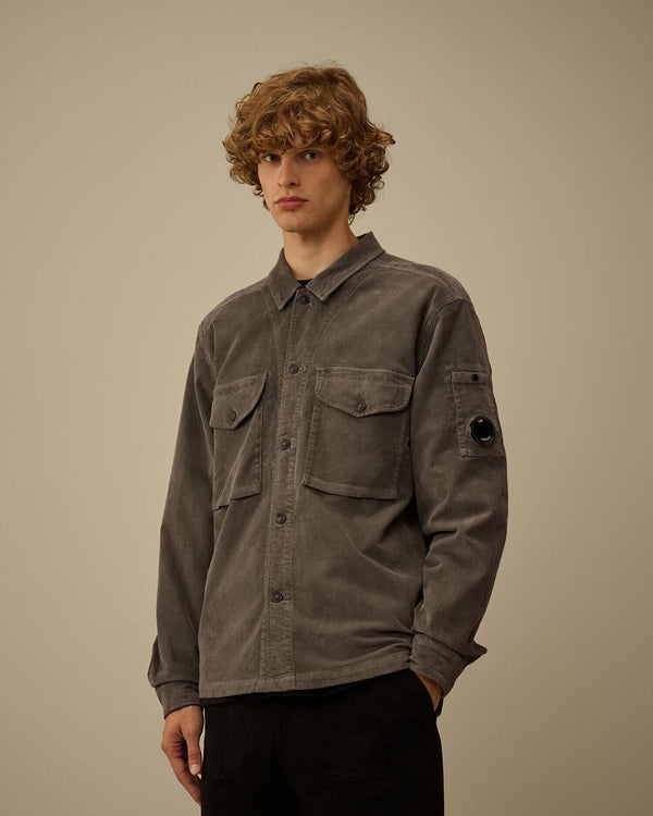 Corduroy Lens Button Overshirt