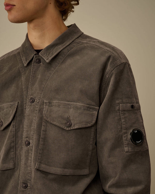 Corduroy Lens Button Overshirt