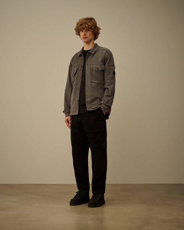 Corduroy Lens Button Overshirt