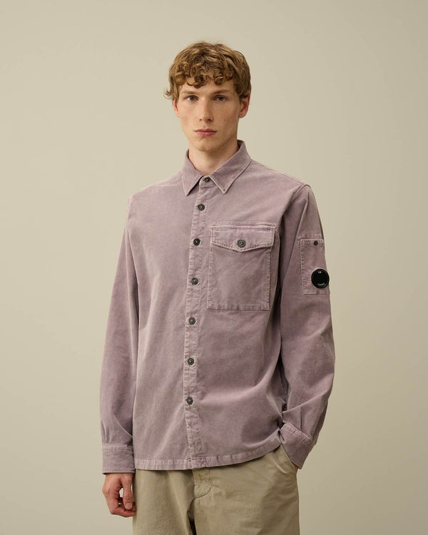 Corduroy Lens Buttoned Shirt