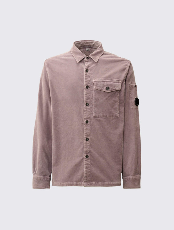 Corduroy Lens Buttoned Shirt